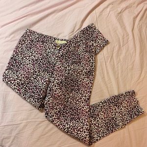 Michael Kors pink cheetah print pants
